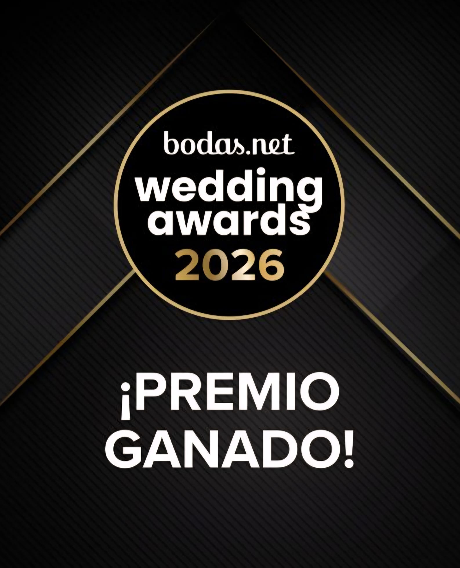 Bodas.net Wedding Awards 2026 - Premio ganado por HispalClasicos como mejor empresa de coches clásicos para bodas